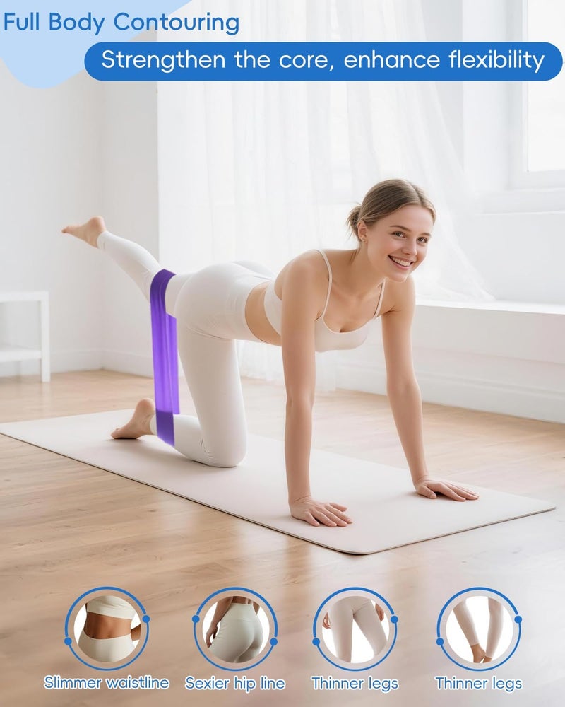 KABCON Pilates Kit for Home, Women Beginners Workout Essentials Set with 13" Ring, 9.8" Ball, Resistance Bands & Guide, 13/14/16 PCS Compact Pilates Equipment - Image 3
